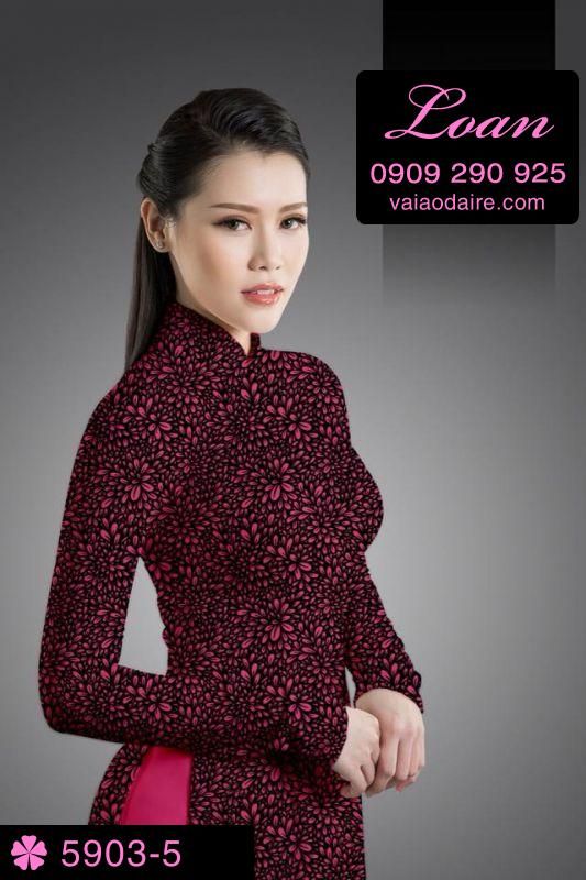 Vải áo dài hoa nhí Vải áo dài hoa nhí