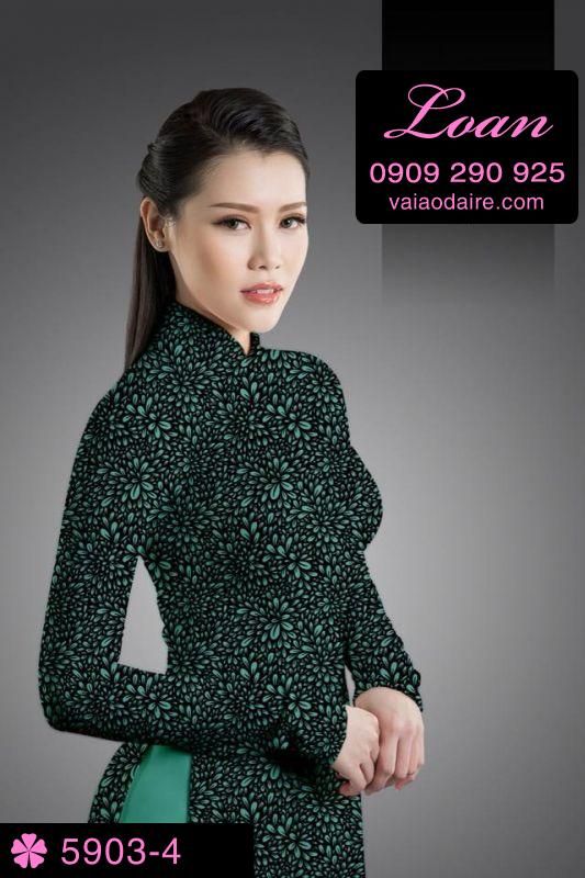 Vải áo dài hoa nhí Vải áo dài hoa nhí