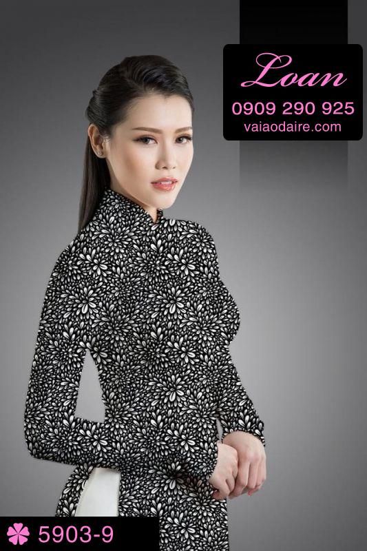 Vải áo dài hoa nhí Vải áo dài hoa nhí