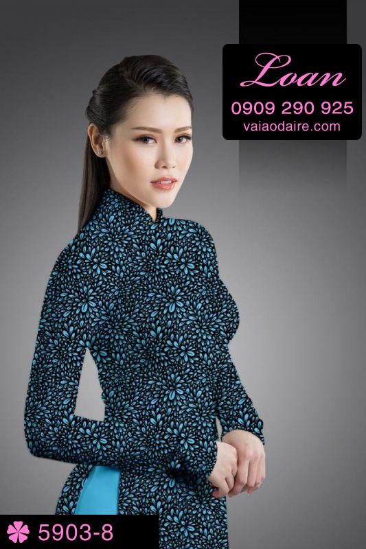 Vải áo dài hoa nhí Vải áo dài hoa nhí