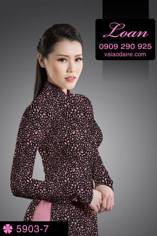 Vải áo dài hoa nhí Vải áo dài hoa nhí