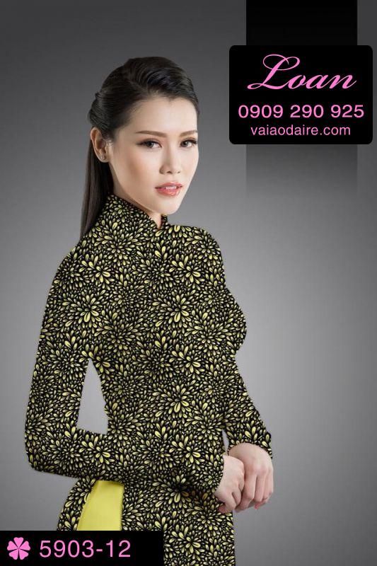 Vải áo dài hoa nhí Vải áo dài hoa nhí