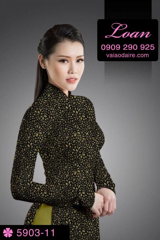 Vải áo dài hoa nhí Vải áo dài hoa nhí