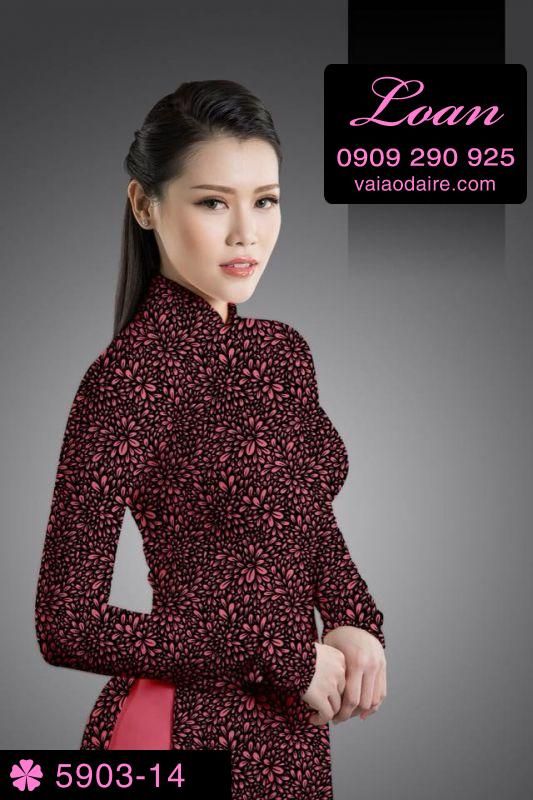 Vải áo dài hoa nhí Vải áo dài hoa nhí