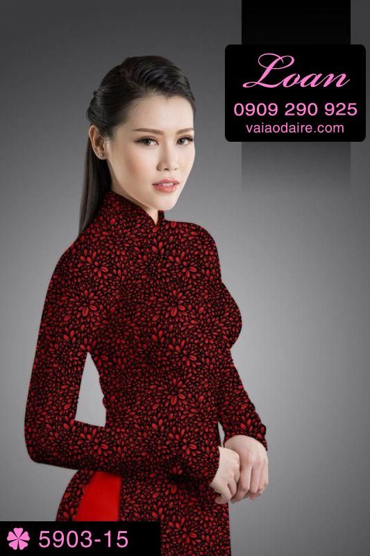 Vải áo dài hoa nhí Vải áo dài hoa nhí