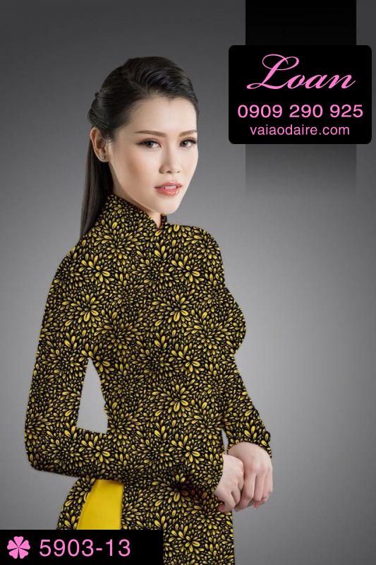 Vải áo dài hoa nhí Vải áo dài hoa nhí