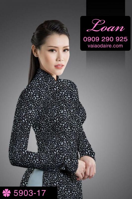 Vải áo dài hoa nhí Vải áo dài hoa nhí