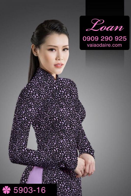 Vải áo dài hoa nhí Vải áo dài hoa nhí