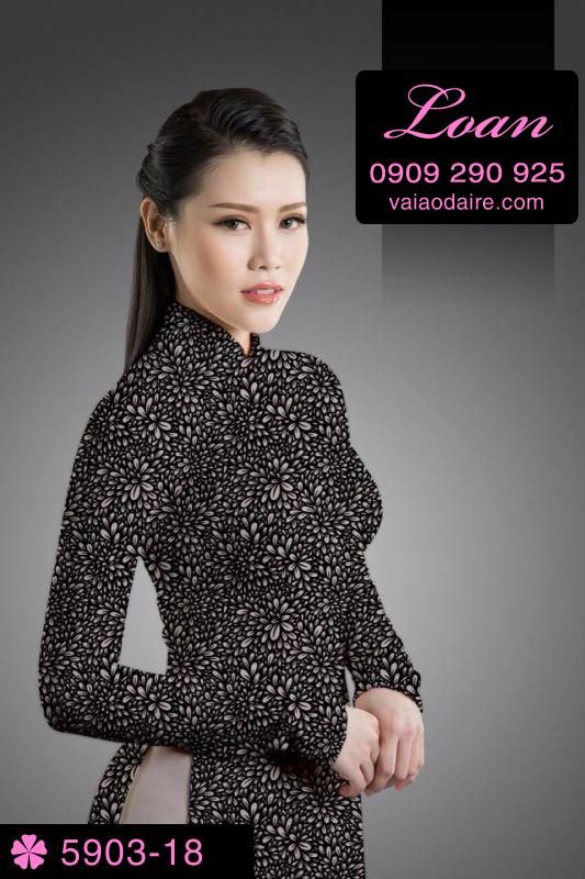 Vải áo dài hoa nhí Vải áo dài hoa nhí