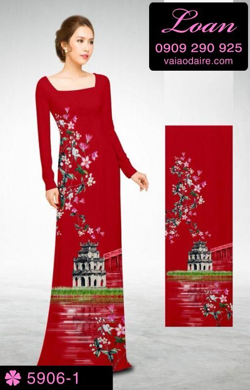 Vải áo dài hình hồ Gươm Vải áo dài hình hồ Gươm