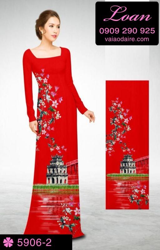 Vải áo dài hình hồ Gươm Vải áo dài hình hồ Gươm