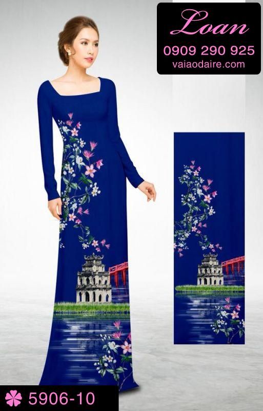 Vải áo dài hình hồ Gươm Vải áo dài hình hồ Gươm