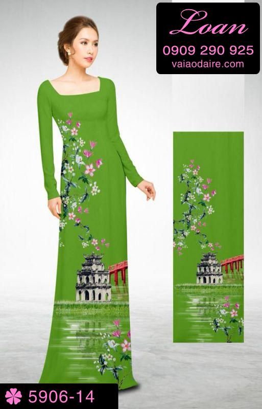 Vải áo dài hình hồ Gươm Vải áo dài hình hồ Gươm