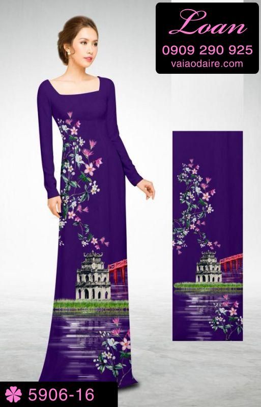 Vải áo dài hình hồ Gươm Vải áo dài hình hồ Gươm