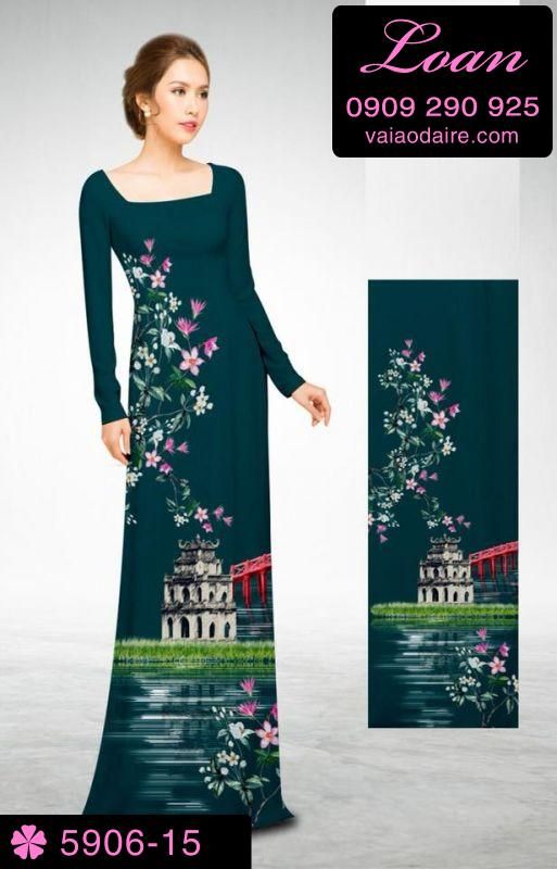 Vải áo dài hình hồ Gươm Vải áo dài hình hồ Gươm