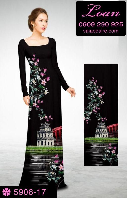 Vải áo dài hình hồ Gươm Vải áo dài hình hồ Gươm