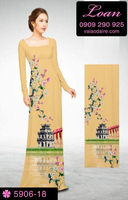 Vải áo dài hình hồ Gươm Vải áo dài hình hồ Gươm