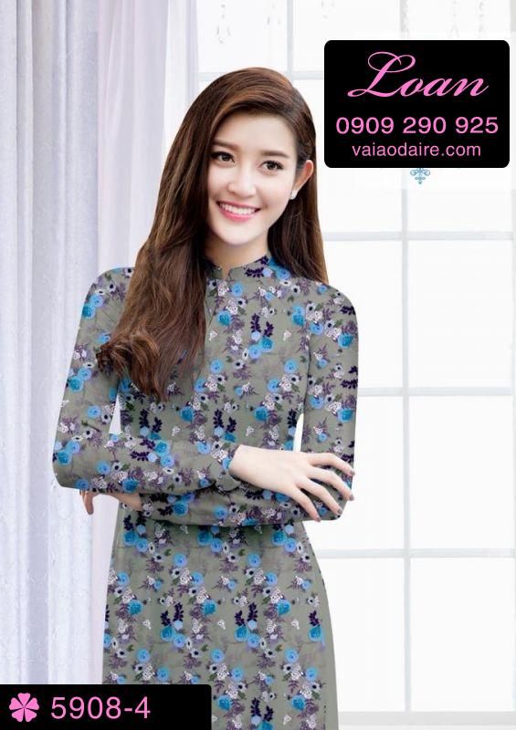 Vải áo dài hoa nhí