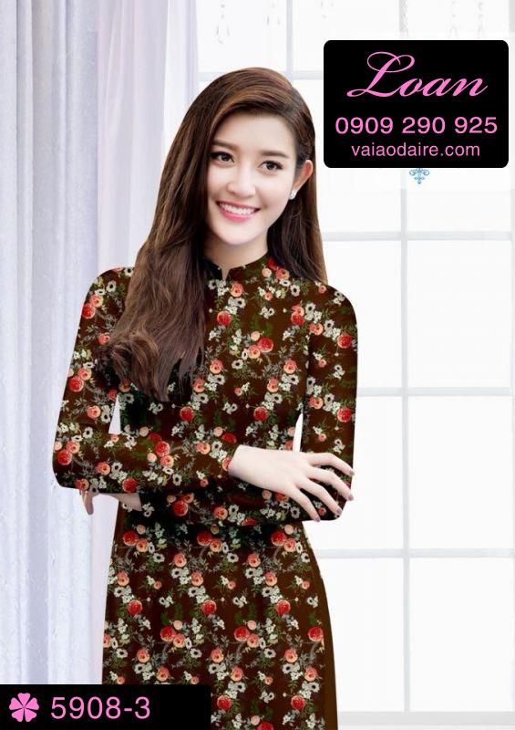 Vải áo dài hoa nhí