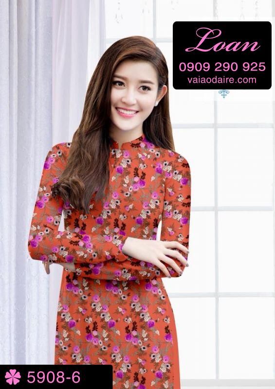 Vải áo dài hoa nhí