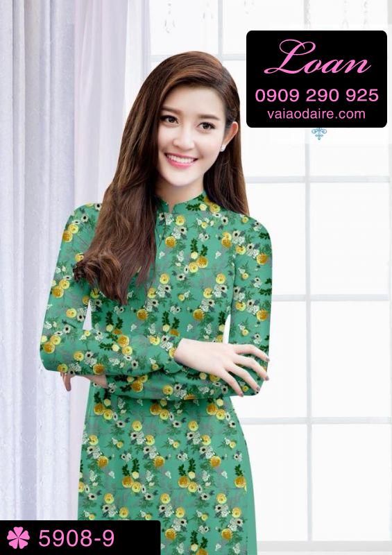 Vải áo dài hoa nhí