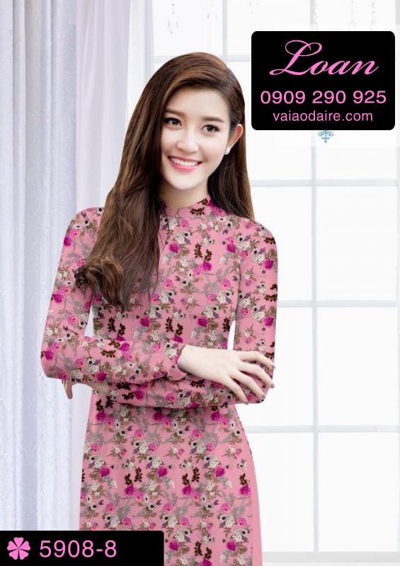 Vải áo dài hoa nhí