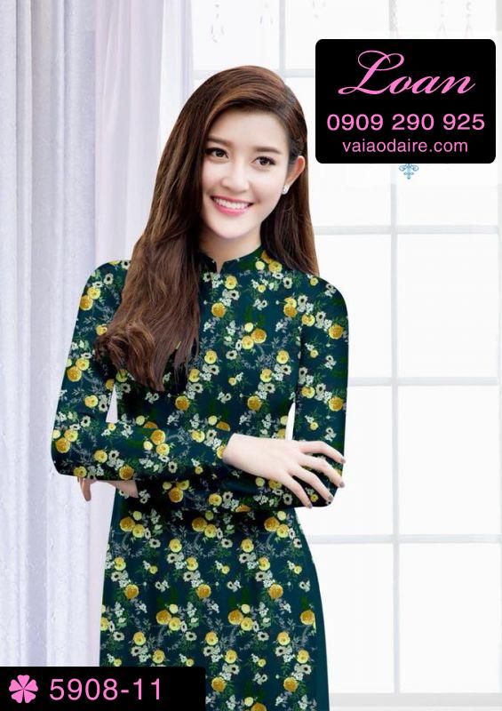 Vải áo dài hoa nhí
