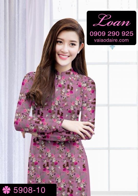 Vải áo dài hoa nhí