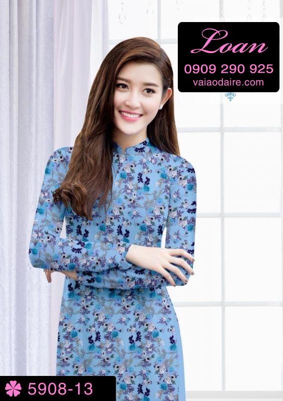 Vải áo dài hoa nhí