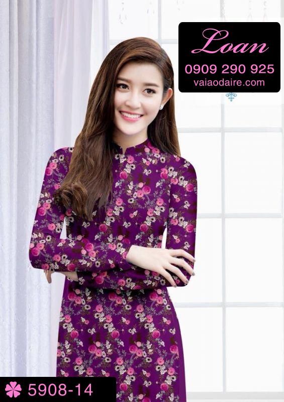 Vải áo dài hoa nhí