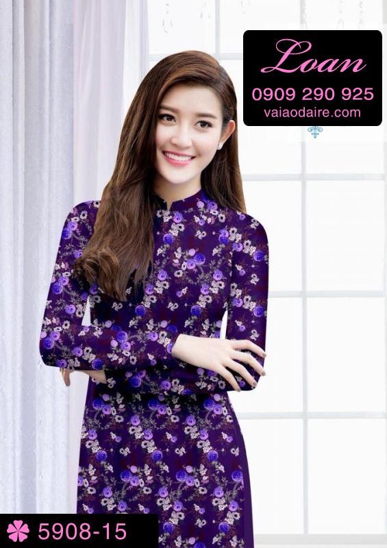 Vải áo dài hoa nhí