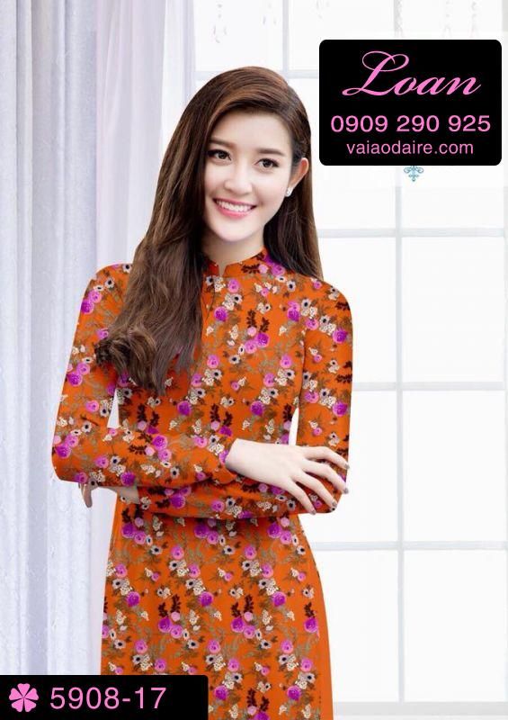 Vải áo dài hoa nhí
