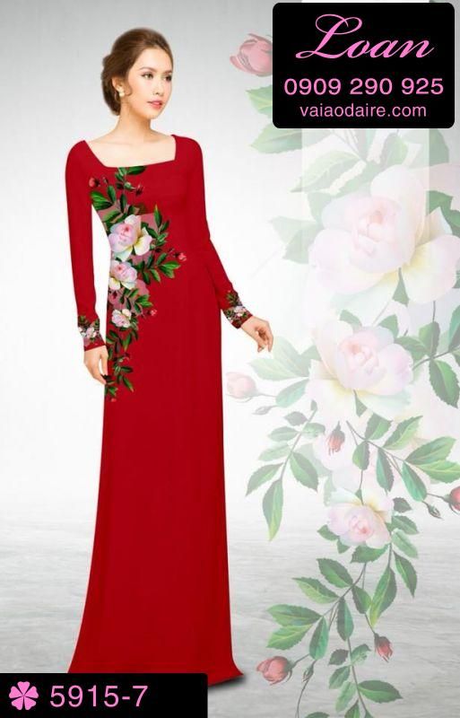 Vải áo dài hoa eo Vải áo dài hoa eo