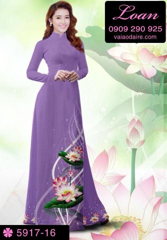 Vải áo dài hoa Sen