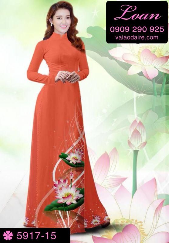 Vải áo dài hoa Sen