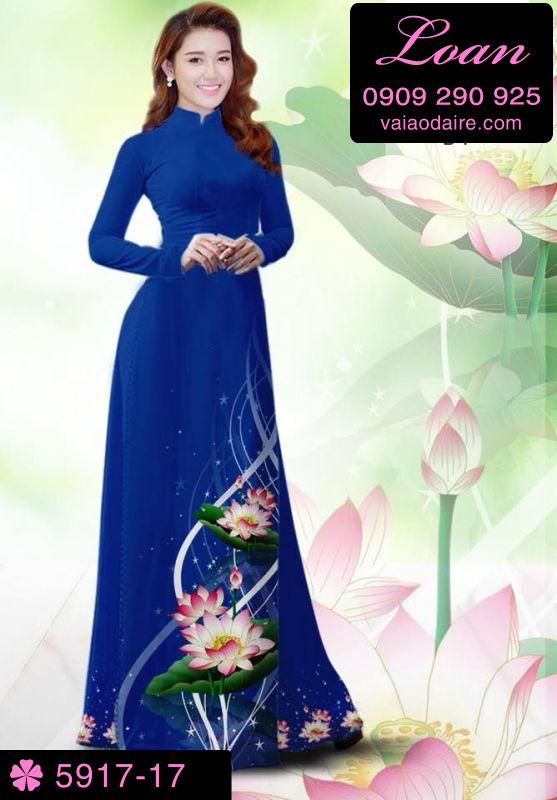 Vải áo dài hoa Sen