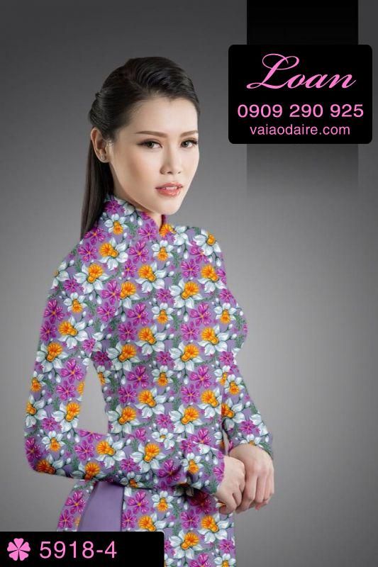 Vải áo dài hoa nhí