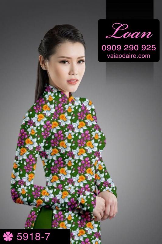 Vải áo dài hoa nhí