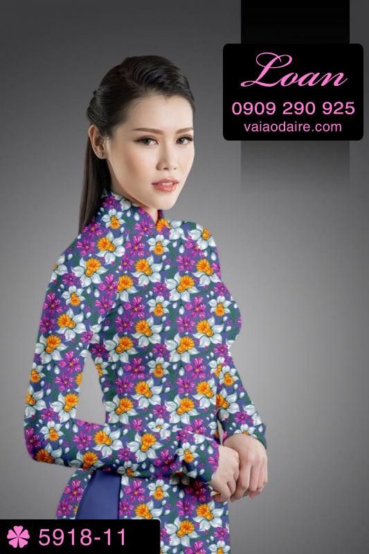 Vải áo dài hoa nhí