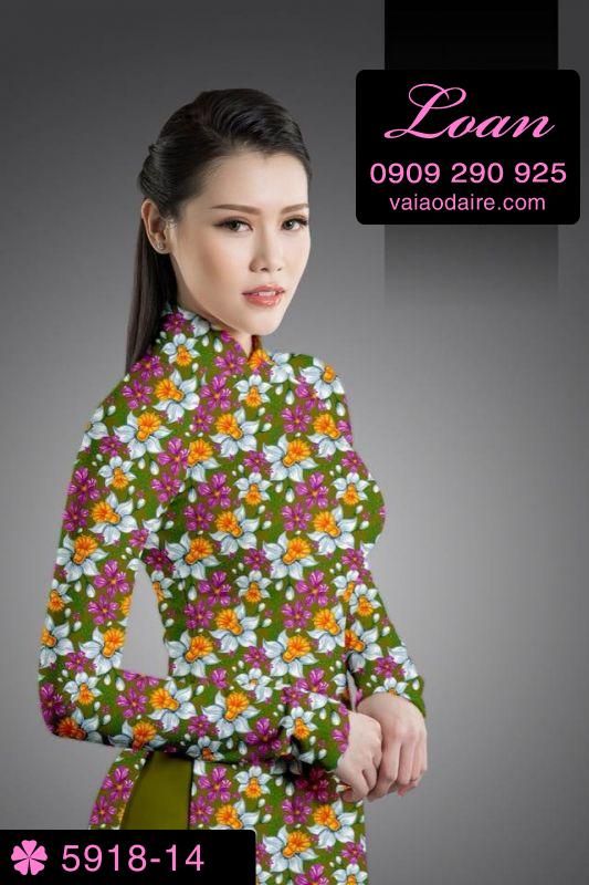Vải áo dài hoa nhí