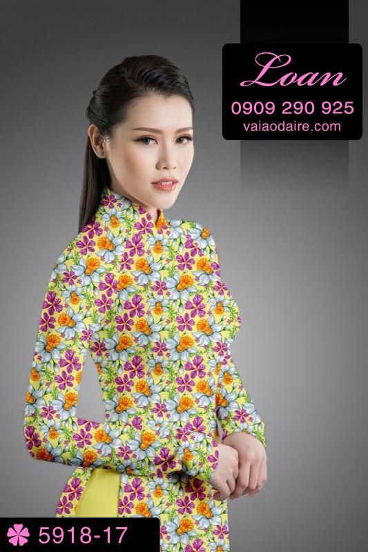 Vải áo dài hoa nhí
