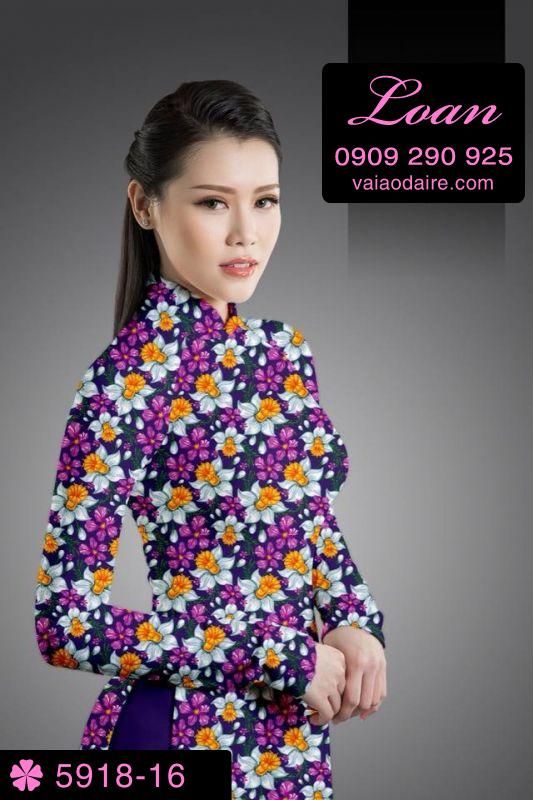 Vải áo dài hoa nhí