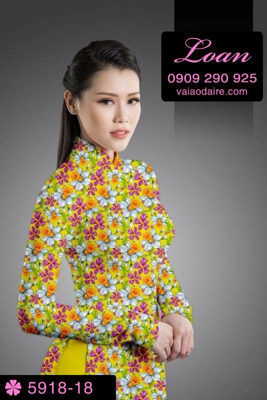 Vải áo dài hoa nhí