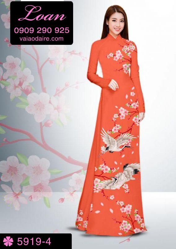 Vải áo dài chim Hạc