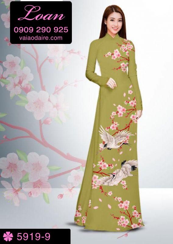 Vải áo dài chim Hạc