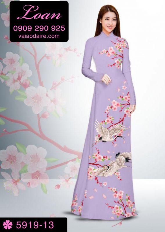 Vải áo dài chim Hạc