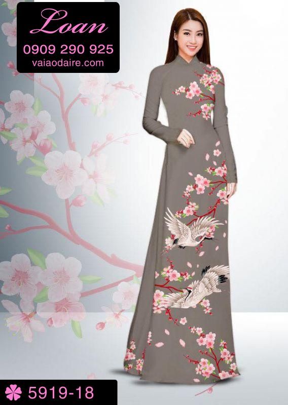 Vải áo dài chim Hạc