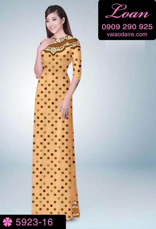 Vải áo dài chấm bi