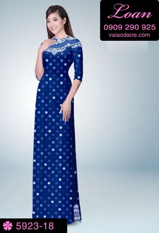 Vải áo dài chấm bi