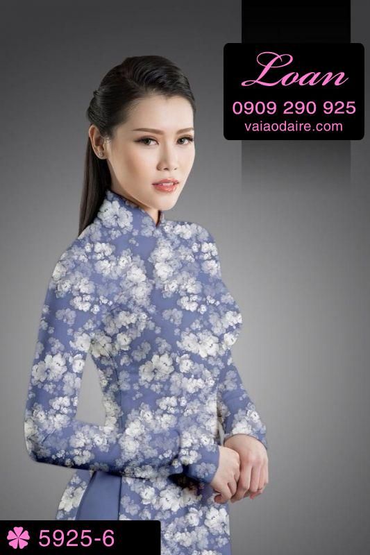 Vải áo dài hoa nhí